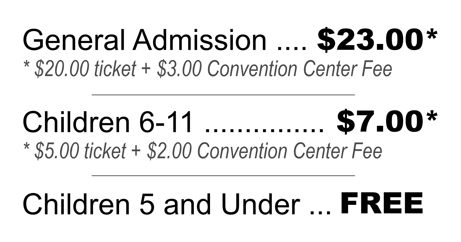Chattanooga at-the-gate ticket prices
